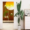 LIGICKY Japanese Doorway Curtain Noren Cute Rabbit Under Moon Home