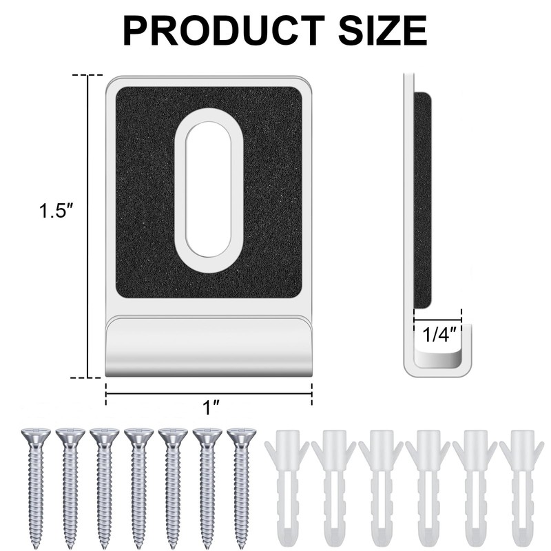 6Pcs Metal Mirror Clips for Wall Mounting, Mirror Holder Clips