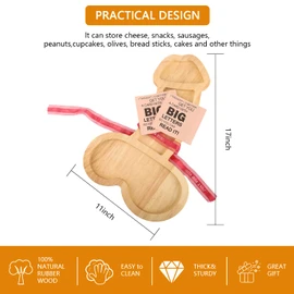 XILAZAB Aperitif Board, Extra Large Cheese Board Charcuterie Boards Novelty Solid Wood Party Plates Funny Cheese Platter for Housewarming Bachelorette Engagement Party (Cherry Wood Color 09)