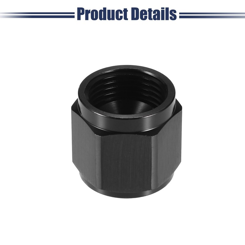 X AUTOHAUX AN10 Universal Flare Cap Fitting Adapter Black -