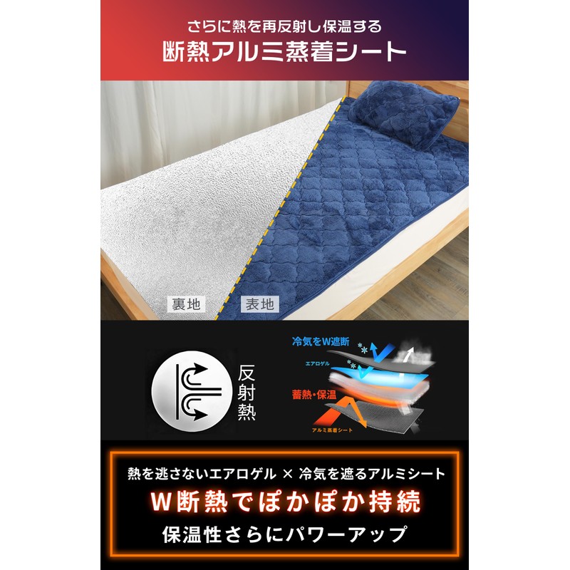 RAKU HOME [2025 New Concept! Moisture Warm Technology] Mattress Pad,