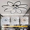 Modern 35" Ceiling Fan with Lights & Remote Control, Low