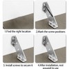 20 pieces corner connectors, stainless steel, Jeboler corner brackets, triangle