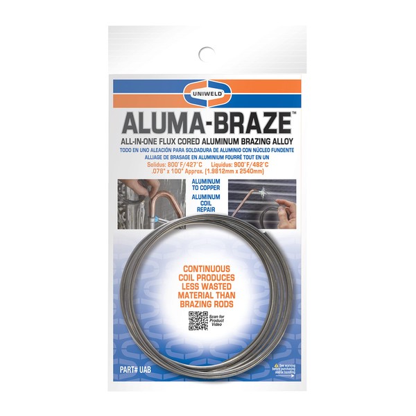 Uniweld UAB Aluma-Braze™, All In-One Flux Cored Aluminum Brazing Alloy