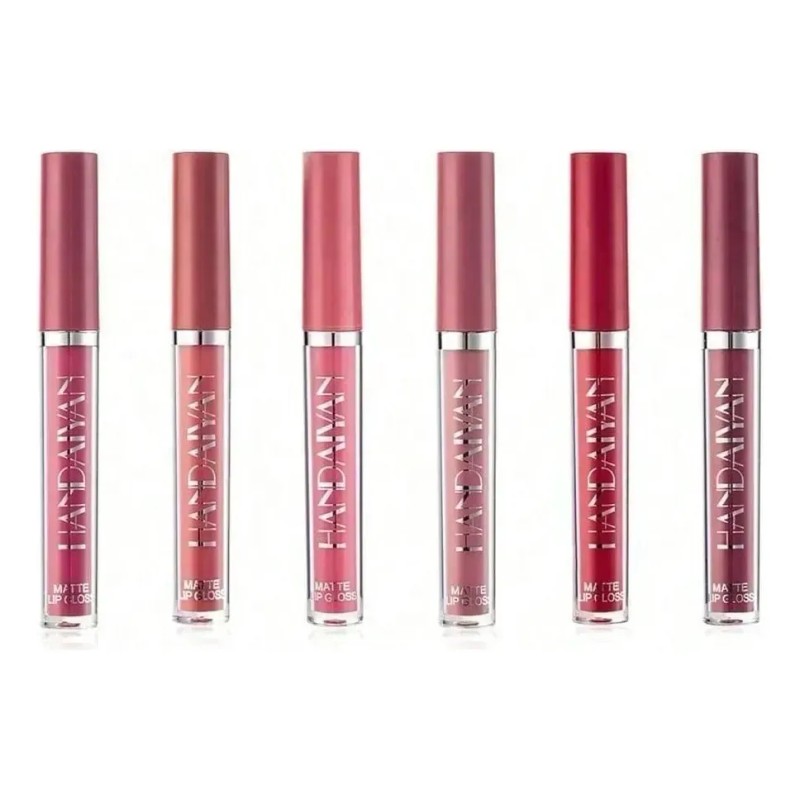 Set 6 Piezas Labial Líquido Mate Nude A 6pcs
