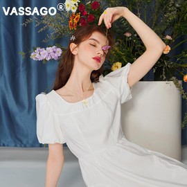 VASSAGO Rising Phoenix Necklace Fire Bird Pendant Necklace for Women Stainless Steel Trendy Jewelry Gifts