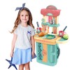 Plastic Dressing Playset 3 in 1 Red Makeup Suitcase Kids