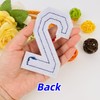 1 PCS 4.0" Blue Chenille Number Patch, Iron on Patches