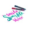 Pentel Dual Metallic Brush Pen - Pink/Metallic Pink - XGFH-DPX