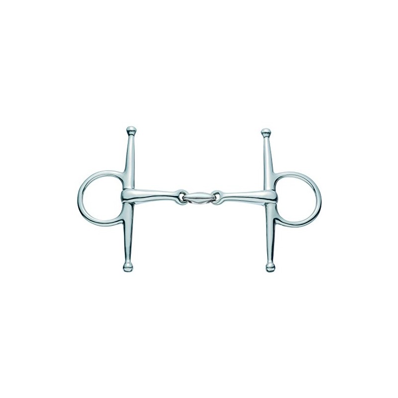 Sprinklers 4190614556 French Full Cheek Snaffle, Stainless Steel 56