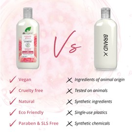 Dr Organic Guava Conditioner, Vitamin C, Coloured Hair, Men, Women, Natural, Vegan, Cruelty-Free, Paraben & SLS-Free, Organic, 265 ml, Packaging May Vary