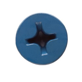 CONFAST 3/16" x 1-1/4" Blue Flat Phillips Concrete Diamond Point Screw Anchor with Drill Bit for Anchoring to Masonry, Block or Brick (100 per Box)