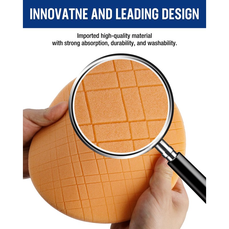 WORKPRO 7.5 Inch Buffing Sponge Pads, 5PCS