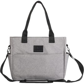 Tote Bag For Women Work 13 inch Small Laptop Purse Crossbody Totes with Handbag Strap Bags fit Teacher Nurses Office School Grey