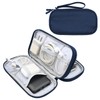 Tking Versatile Travel Organiser with Zip, Double Layer Electronic Accessories,
