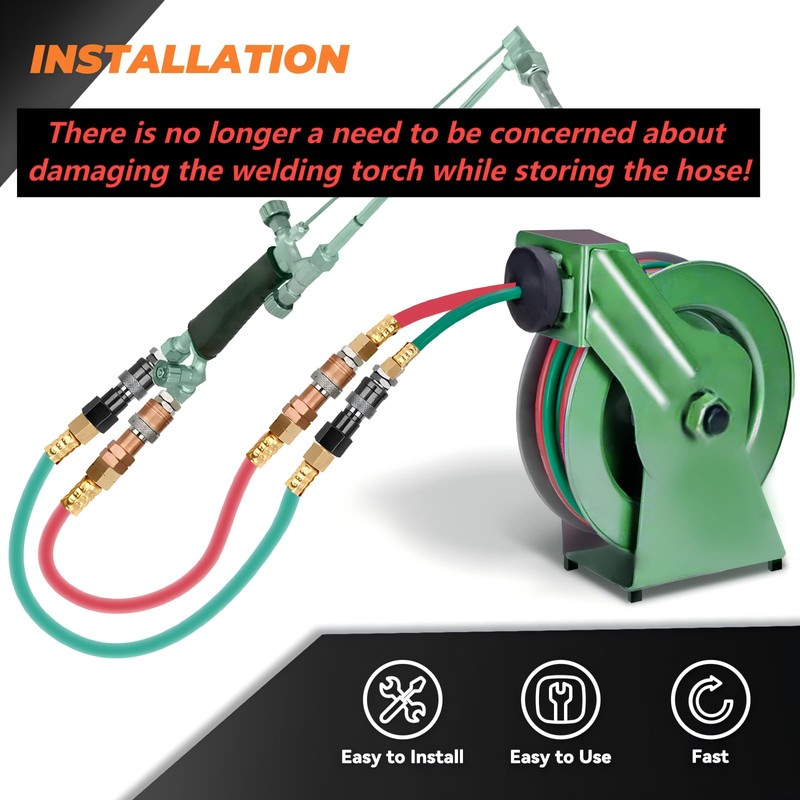 Oxy Acetylene Torch Quick Connects Fittings | Upgraded QDB10 Set