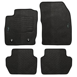 ecoMats All-Weather Floor Mats for 2018 to 2022 Ford EcoSport with Safety Locks - Front and Rear - Black