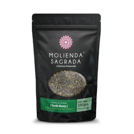 Molienda Sagrada Té Verde Menta, Infusión de Menta y Hierbabuena con Té Verde, 150 g
