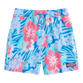 vineyard vines Boys Chappy Trunks, Floral Tide Blue