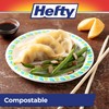 Hefty Compostable Printed Small Paper Plates for Desserts and Appetizers,