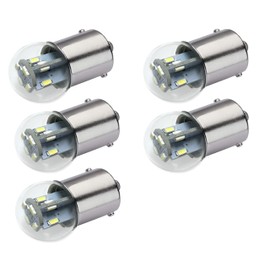 #89#67#1155 Premium LED Miniature Bulb Direct Replacement | Voltage: 12V/28V AC/DC | Bulb Base: BA15S | Replacement for #67, 69, 89, 9421777, 98, 1247 (5-Pack; Warm White)