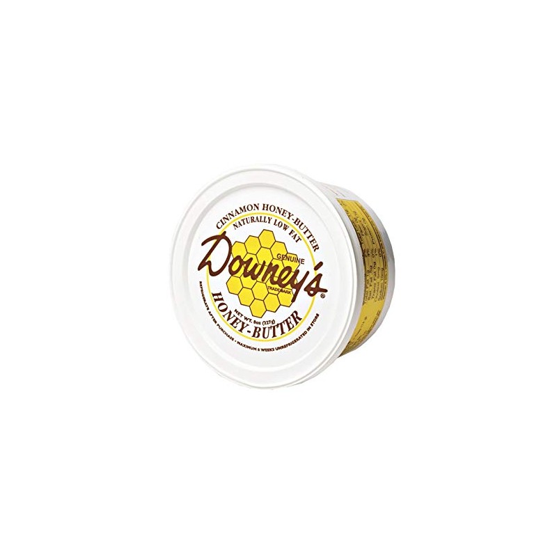 AmishTastes Downey's Natural Honey Butter Variety Pack, Original and Cinnamon