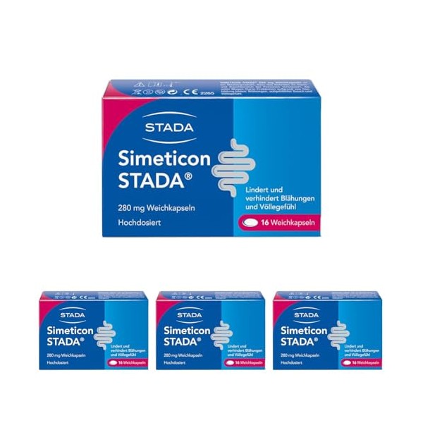 STADA SIMETICON 280mg - Medizinprodukt zur Linderung gasbedingter Beschwerden wie