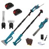 Pole Mini Hedge Trimmer & Grass Shear Electric Cordless with