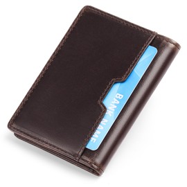 FALAN MULE Wallet for Men Slim Mens Wallet leather RFID Blocking Minimalist Card Front Pocket Bifold Thin Travel Wallet
