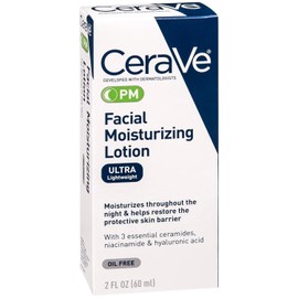 Ultra CeraVe PM Facial Moisturizing Lotion Ultra Lightweight Oil Free 2 Fl Oz (60 ml )