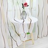 Eslir Transparent Tab Top Curtains, Wavy Pattern, Voile, Pack of