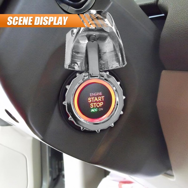 Bully Dog Car Engine Push to Start Button Cover, Zinc