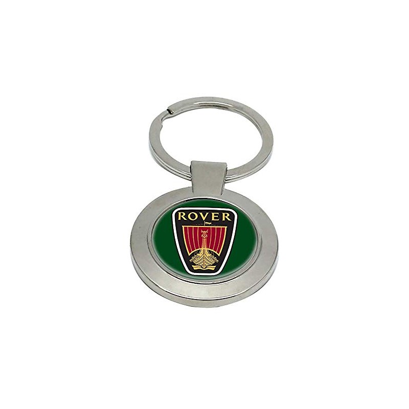Giftshop UK Rover Emblem Keyring, Silver tone metal