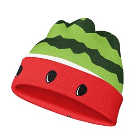 Beauty Collector Watermelon Funny Beanie Hat for Women Men Winter Hat Cuffed Beanies Knit Skull Cap Warm Ski Hats