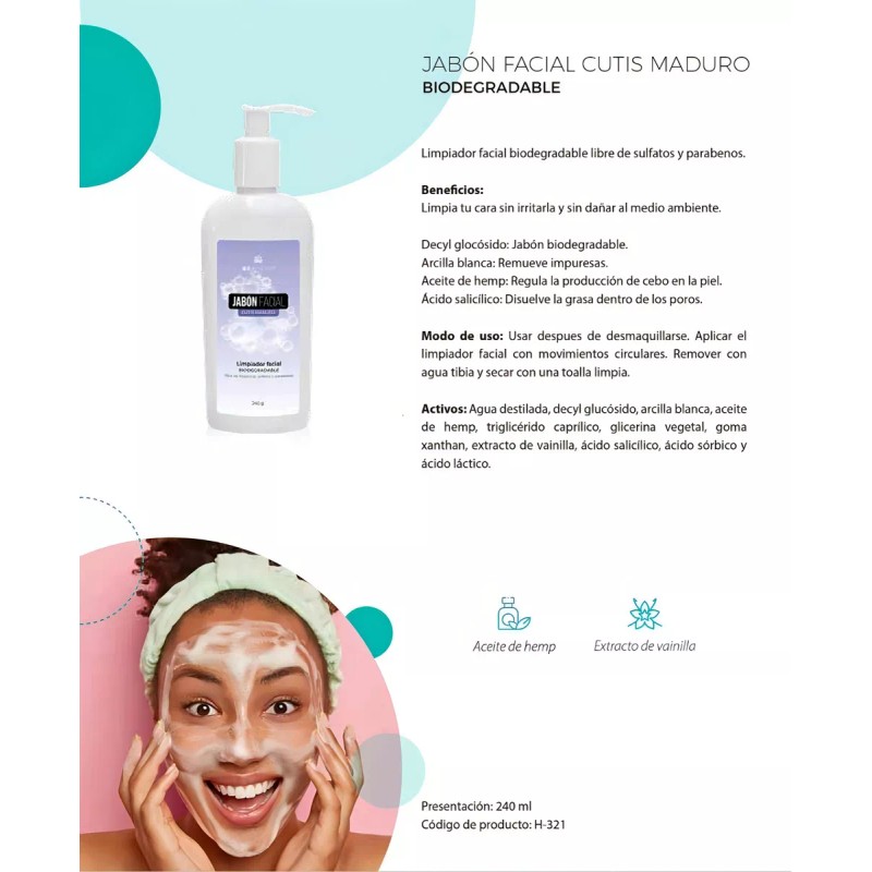 Beohemp Kit Rutina Facial Cutis Maduro Jabón Crema Agua Micelar