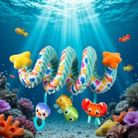 Playgro Ocean Adventure Twirly Whirly | Giocattolo Avvolgente e colorato per Il Divertimento in Movimento, 0m+