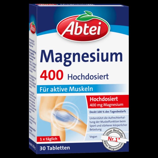 Abtei Magnesium 400, 30 Tablets