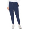 Med Couture Women's Peaches Collection Seamed Jogger Scrub Pant, Navy,