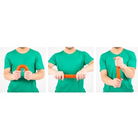 GIMA - Stable Bending Bar, Rehabilitation, Exercises, Hand, Wrist, Elbow, Forearm, Colour Red, Resistance Level Strong