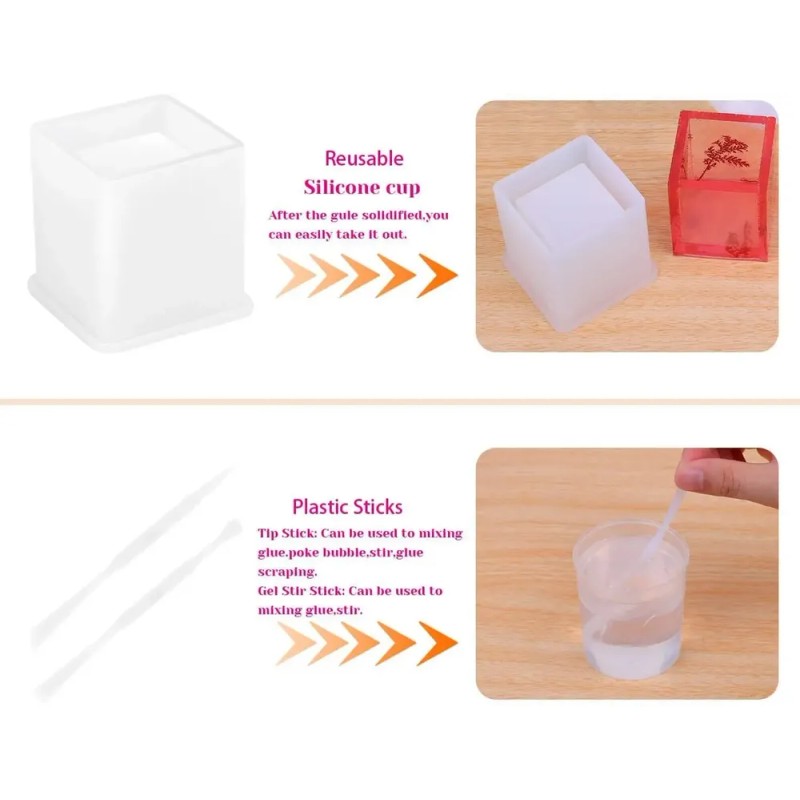 11 Piezas Moldes Resina Silicona Kit Molde Para Fundición Re
