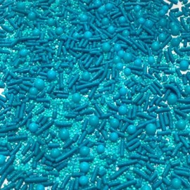 COOL MOM SPRINKLES Turquoise Sprinkles (4 oz.) – Tropical Beach Summer Themed Sprinkles for Decorating Ocean Cakes, Cupcakes, Cookies & Desserts – Mixed in the USA/Gluten-Free