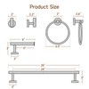 USHOWER Polished Chrome Bathroom Accessories Set, 24-Inch Towel Bar Set