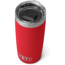 YETI Rambler Tumbler, Vaccum Insulated Stainless Steel Tumbler with Magslider Lid, Rescue Red, 10 oz (296 ml)