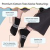 ZenToes Pilates Socks with Grips for Women, Non-Slip Yoga Cotton