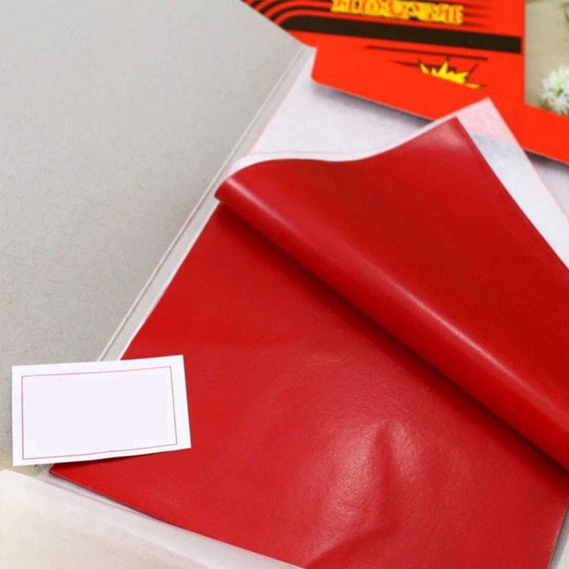 100 Sheets Red Carbon Transfer Paper for Copying | Premium