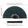 Raveahem Large Folding Fan, 13 Inch Clack Rave Fan Hand