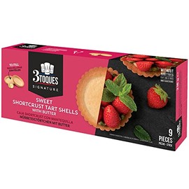 3 Toques Sweet Shortcrust Tart Shells with Butter - 1x9