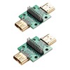 Teansic 2 Pcs HDMI A Connector with Test PCB Board,2.54