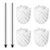 Set of 4 Replacement Toilet Brush Heads, Replacement Brush Head