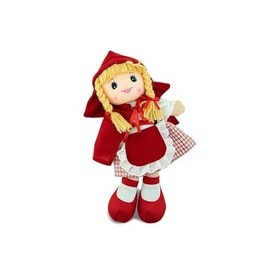 Doll with hood made of fabric